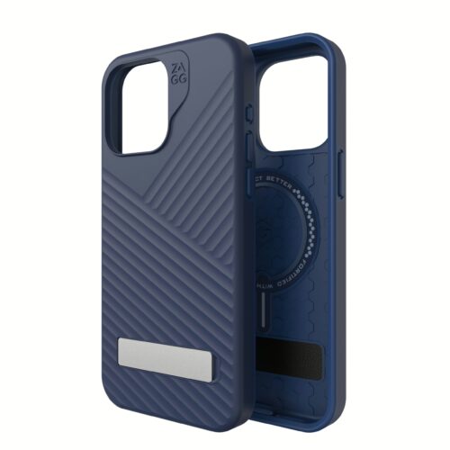 ZAGG รุ่น Denali Snap with Kick Stand - เคส iPhone 15 Pro Max - สี Navy - Image 14