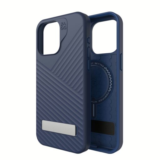 ZAGG รุ่น Denali Snap with Kick Stand - เคส iPhone 15 Pro Max - สี Navy - Image 14
