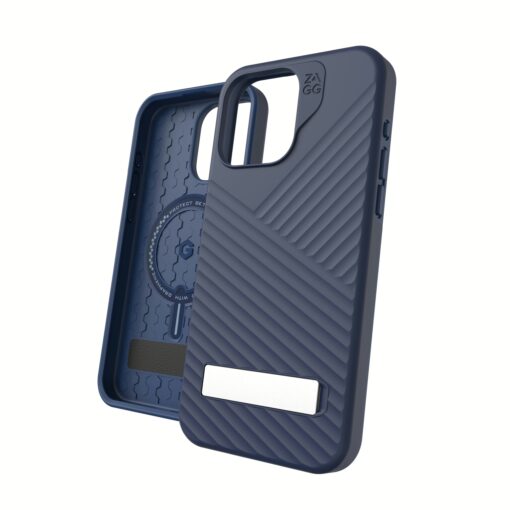 ZAGG รุ่น Denali Snap with Kick Stand - เคส iPhone 15 Pro Max - สี Navy - Image 15