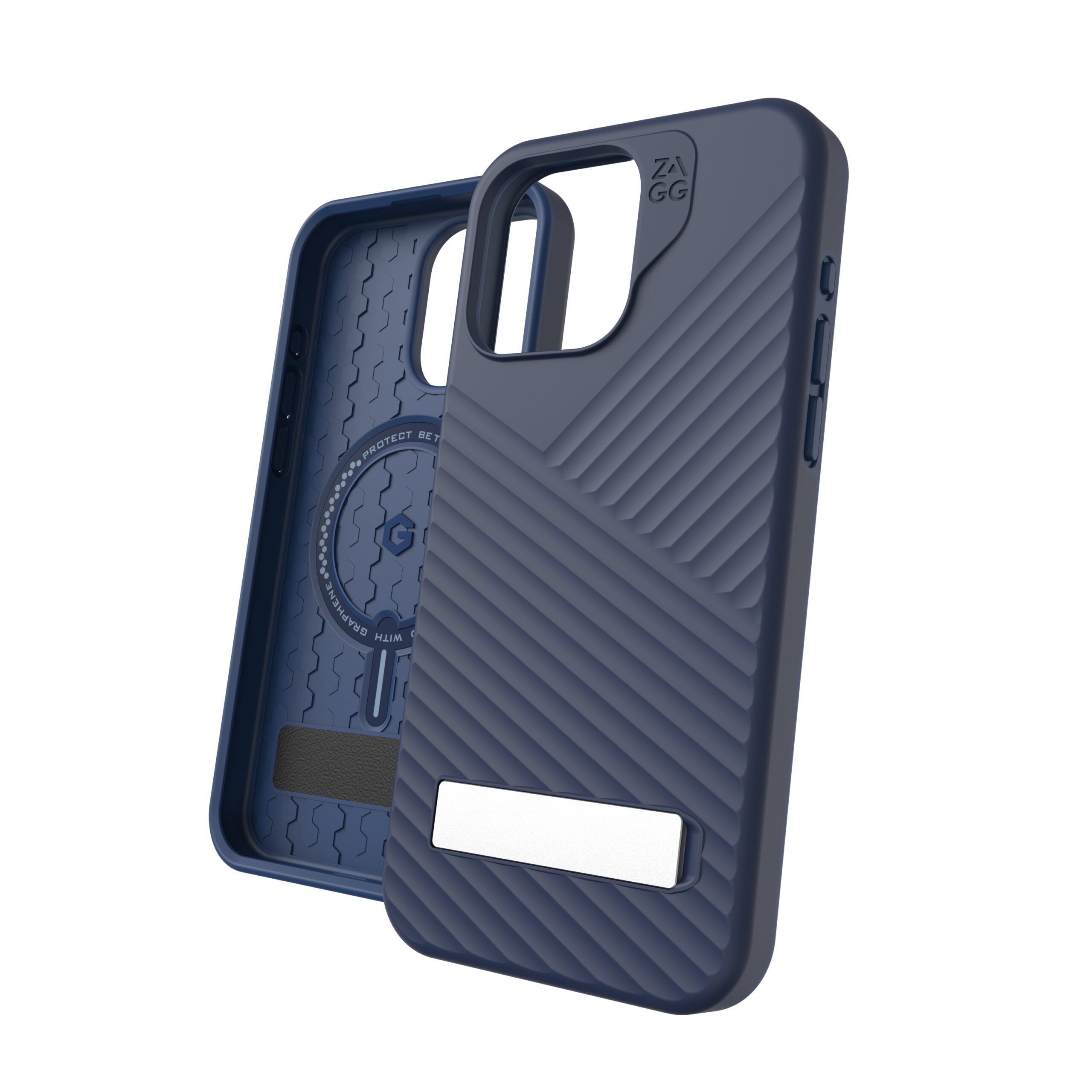 ZAGG รุ่น Denali Snap with Kick Stand - เคส iPhone 15 Pro Max - สี Navy