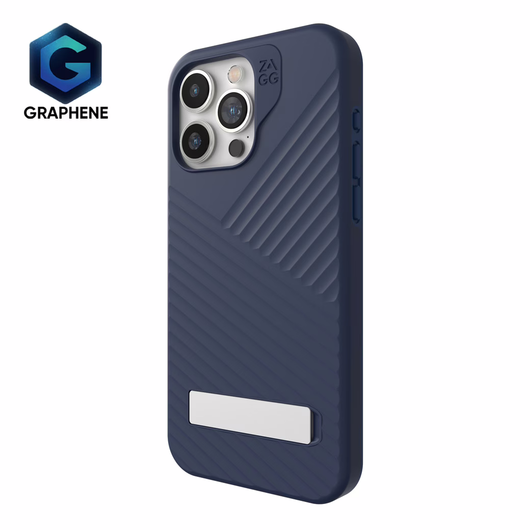 ZAGG รุ่น Denali Snap with Kick Stand - เคส iPhone 15 Pro Max - สี Navy