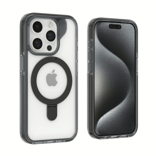ZAGG รุ่น Santa Cruz Snap with Ring Stand - เคส iPhone 15 Pro - สี Clear/Black - Image 5