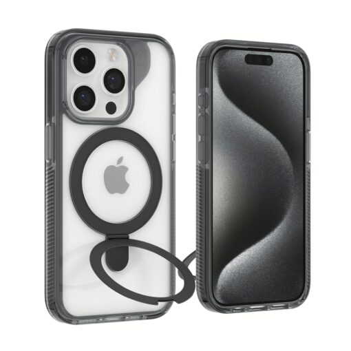 ZAGG รุ่น Santa Cruz Snap with Ring Stand - เคส iPhone 15 Pro - สี Clear/Black - Image 4