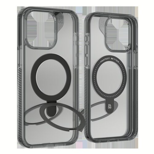 ZAGG รุ่น Santa Cruz Snap with Ring Stand - เคส iPhone 15 Pro Max  - สี Clear/Black - Image 7