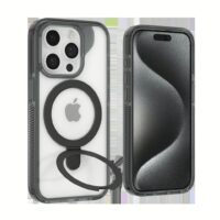 ZAGG รุ่น Santa Cruz Snap with Ring Stand - เคส iPhone 15 Pro Max - สี Clear/Black