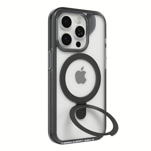ZAGG รุ่น Santa Cruz Snap with Ring Stand - เคส iPhone 15 Pro Max  - สี Clear/Black - Image 3