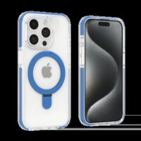 ZAGG รุ่น Santa Cruz Snap with Ring Stand - เคส iPhone 15 Pro Max - สี Clear/Blue