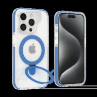 ZAGG รุ่น Santa Cruz Snap with Ring Stand - เคส iPhone 15 Pro Max - สี Clear/Blue