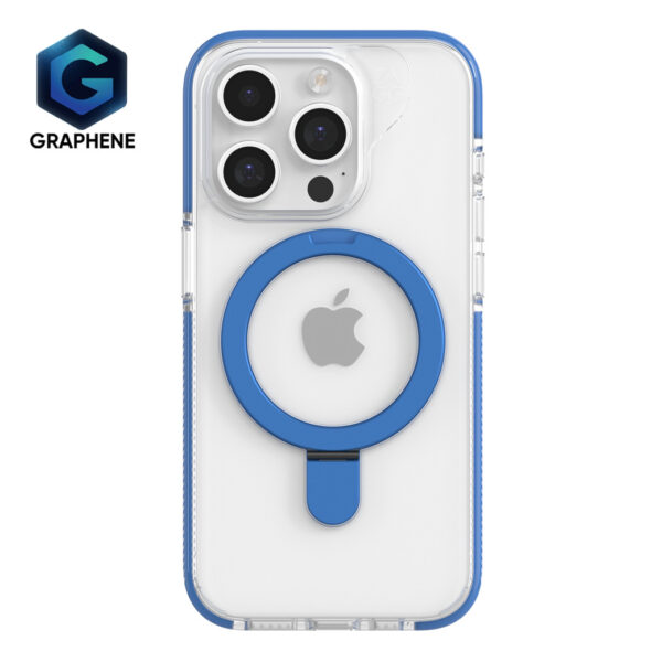 ZAGG รุ่น Santa Cruz Snap with Ring Stand - เคส iPhone 15 Pro Max - สี Clear/Blue