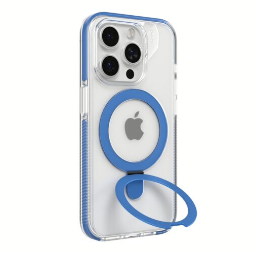 ZAGG รุ่น Santa Cruz Snap with Ring Stand - เคส iPhone 15 Pro Max  - สี Clear/Blue - Image 3