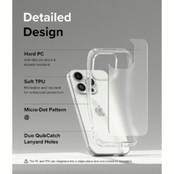 Ringke รุ่น Fusion - เคส iPhone 15 Pro Max - สี Matte Clear