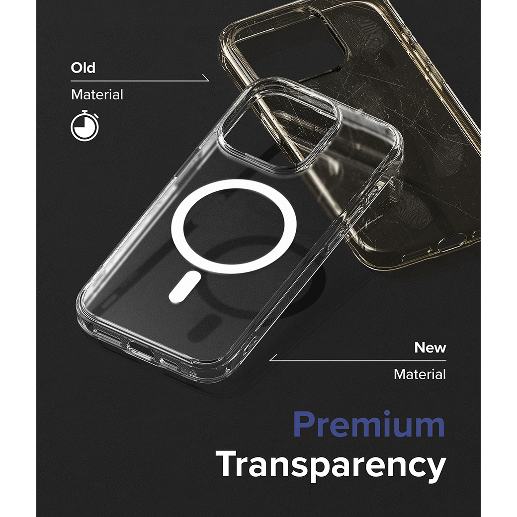 Ringke รุ่น Fusion Magnetic - เคส iPhone 15 Pro Max - สี Matte Clear