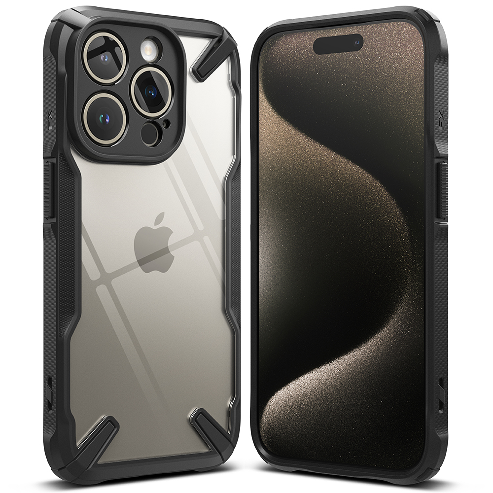 Ringke รุ่น Fusion X - เคส iPhone 15 Pro Max - สี Black