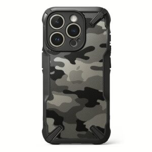 Ringke รุ่น Fusion X - เคส iPhone 15 Pro Max - สี Camo Black
