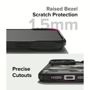 Ringke รุ่น Fusion X - เคส iPhone 15 Pro Max - สี Camo Black