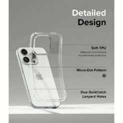 Ringke รุ่น Air - เคส iPhone 15 Pro Max - สี Glitter Clear