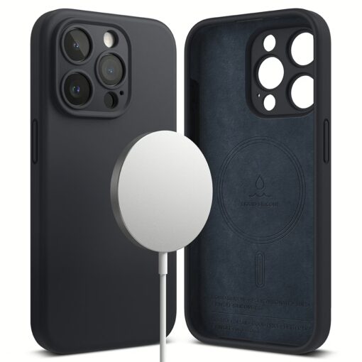 Ringke รุ่น Silicone Magnetic - เคส iPhone 15 Pro Max - สี Deep Blue - Image 2