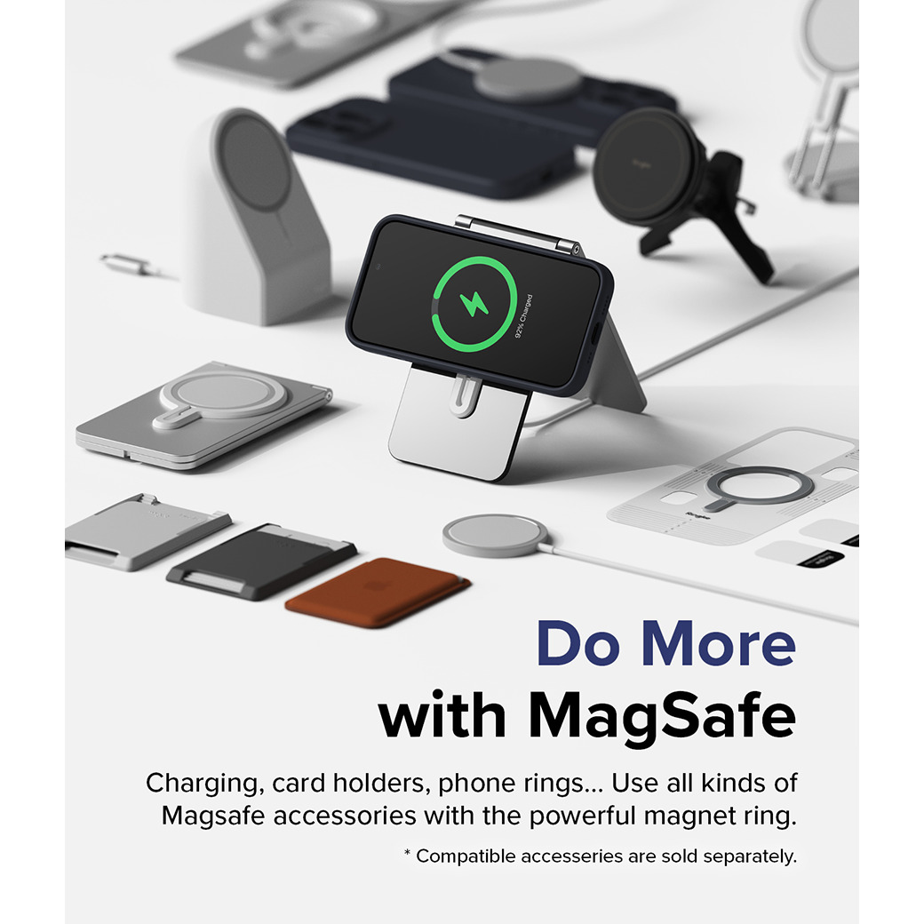 Ringke รุ่น Silicone Magnetic - เคส iPhone 15 Pro Max - สี Deep Blue