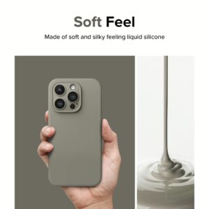 Ringke รุ่น Silicone Magnetic - เคส iPhone 15 Pro Max - สี Gray