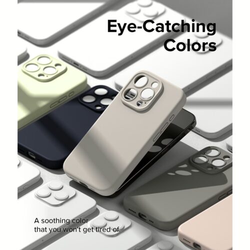 Ringke รุ่น Silicone Magnetic - เคส iPhone 15 Pro Max - สี Stone - Image 8