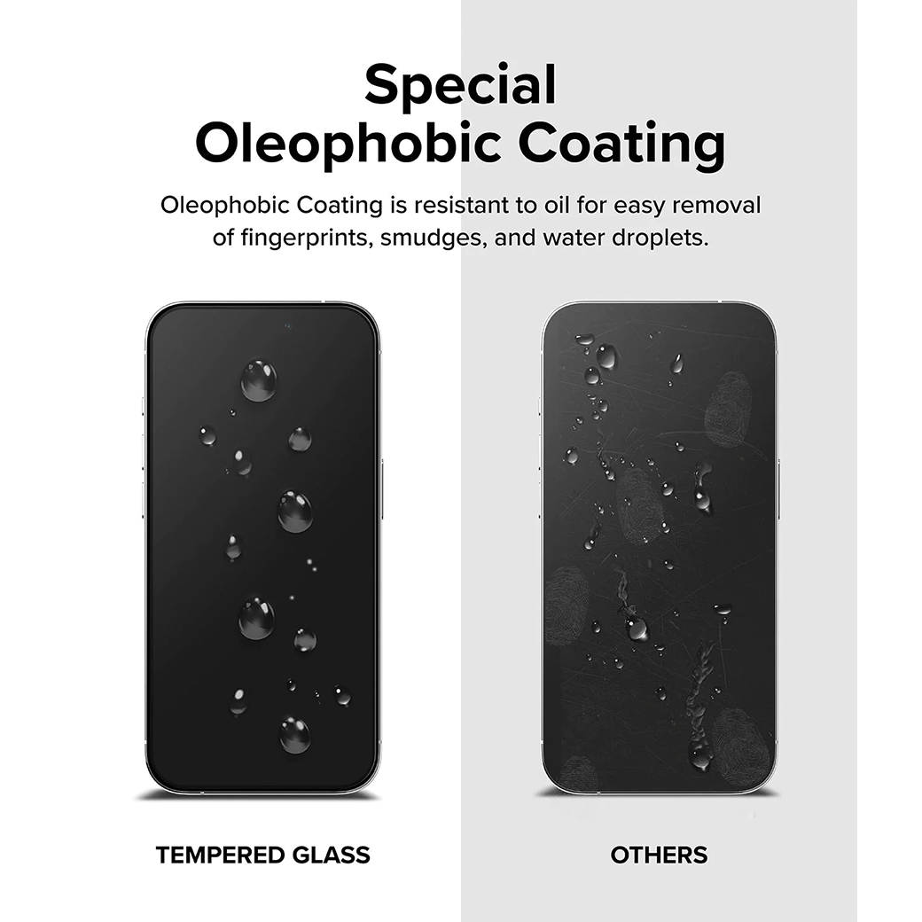 Ringke รุ่น Screen Protector Tempered Glass - ฟิล์มกระจก iPhone 15 Pro