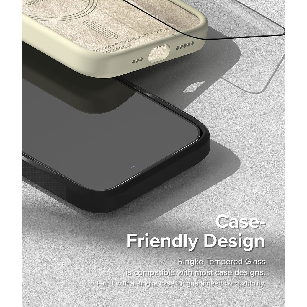 Ringke รุ่น Screen Protector Tempered Glass - ฟิล์มกระจก iPhone 15 Pro Max