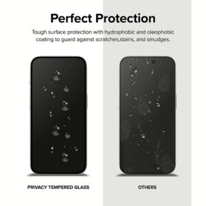 Ringke รุ่น Privacy Tempered Glass - ฟิล์มกระจก iPhone 15 Pro Max