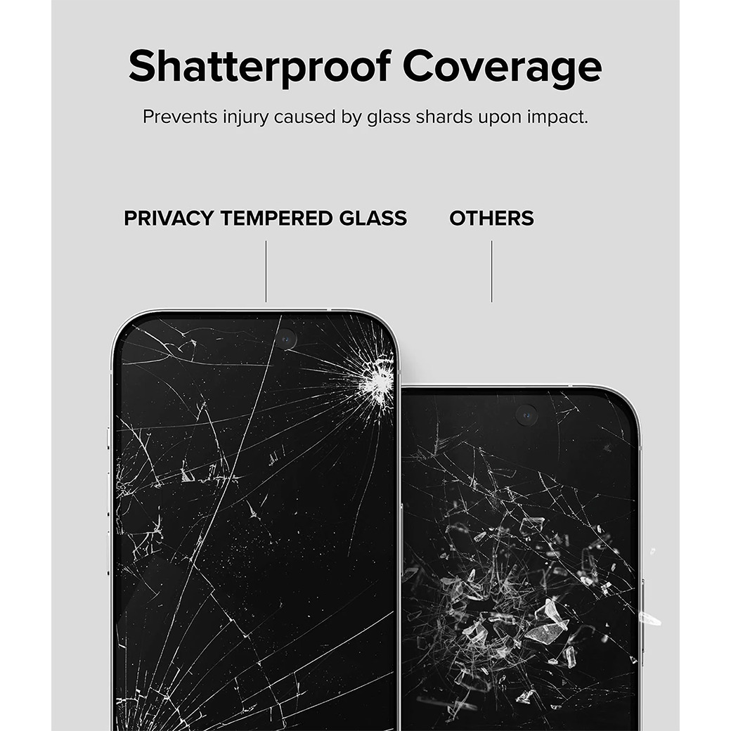 Ringke รุ่น Privacy Tempered Glass - ฟิล์มกระจก iPhone 15 Pro