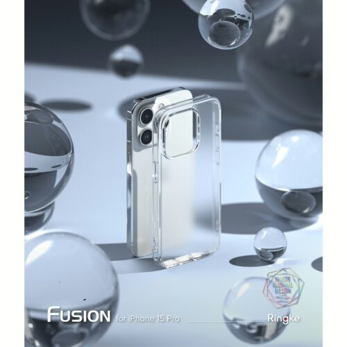 Ringke รุ่น Fusion - เคส iPhone 15 Pro - สี Matte Clear - Image 5