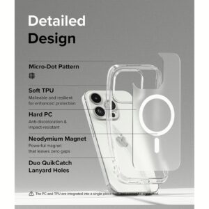 Ringke รุ่น Fusion Magnetic - เคส iPhone 15 Pro - สี Matte Clear
