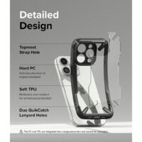 Ringke รุ่น Fusion X - เคส iPhone 15 Pro - สี Black