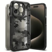 Ringke รุ่น Fusion X - เคส iPhone 15 Pro - สี Camo Black