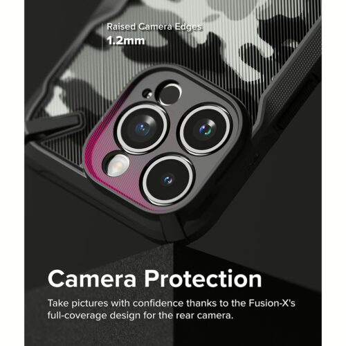 Ringke รุ่น Fusion X - เคส iPhone 15 Pro - สี Camo Black - Image 6
