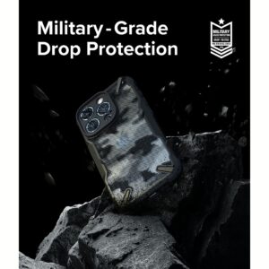 Ringke รุ่น Fusion X - เคส iPhone 15 Pro - สี Camo Black