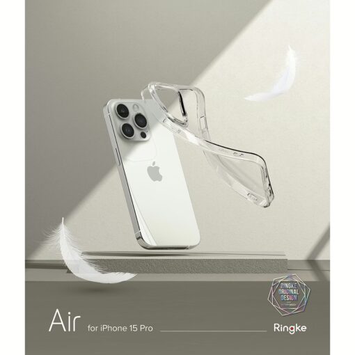 Ringke รุ่น Air - เคส iPhone 15 Pro - สี Clear - Image 5