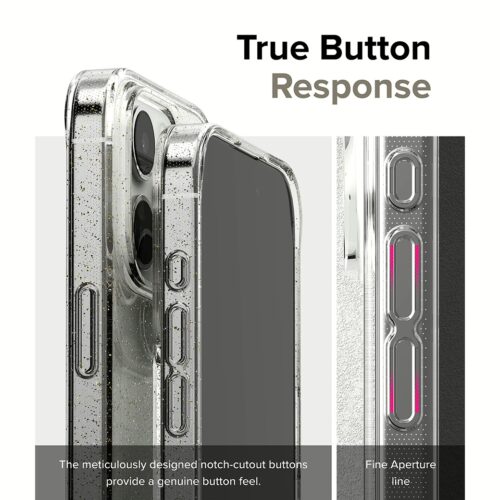 Ringke รุ่น Air - เคส iPhone 15 Pro - สี Glitter Clear - Image 15
