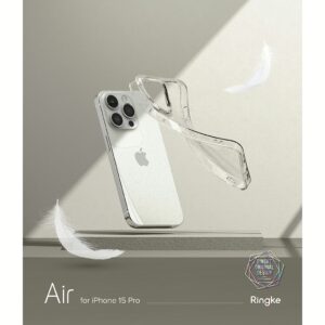 Ringke รุ่น Air - เคส iPhone 15 Pro - สี Glitter Clear