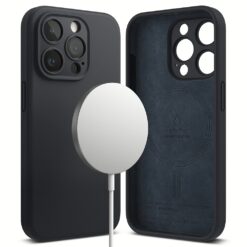 Ringke รุ่น Silicone Magnetic - เคส iPhone 15 Pro - สี Deep Blue