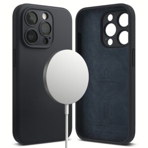 Ringke รุ่น Silicone Magnetic - เคส iPhone 15 Pro - สี Deep Blue