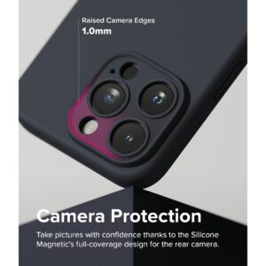 Ringke รุ่น Silicone Magnetic - เคส iPhone 15 Pro - สี Deep Blue