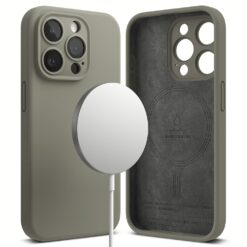Ringke รุ่น Silicone Magnetic - เคส iPhone 15 Pro - สี Gray