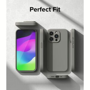 Ringke รุ่น Silicone Magnetic - เคส iPhone 15 Pro - สี Gray