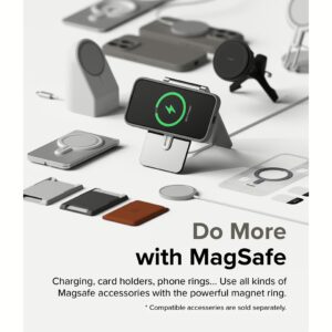 Ringke รุ่น Silicone Magnetic - เคส iPhone 15 Pro - สี Gray