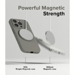 Ringke รุ่น Silicone Magnetic - เคส iPhone 15 Pro - สี Gray