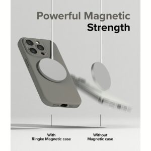 Ringke รุ่น Silicone Magnetic - เคส iPhone 15 Pro - สี Gray