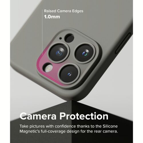 Ringke รุ่น Silicone Magnetic - เคส iPhone 15 Pro - สี Gray - Image 7