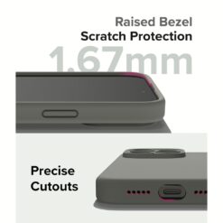 Ringke รุ่น Silicone Magnetic - เคส iPhone 15 Pro - สี Gray