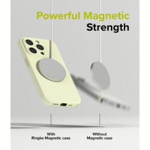 Ringke รุ่น Silicone Magnetic - เคส iPhone 15 Pro - สี Sunny Lime