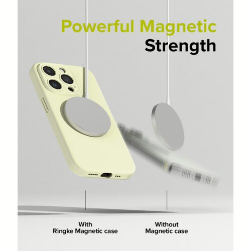 Ringke รุ่น Silicone Magnetic - เคส iPhone 15 Pro - สี Sunny Lime - Image 6