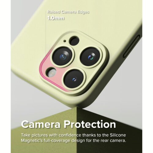 Ringke รุ่น Silicone Magnetic - เคส iPhone 15 Pro - สี Sunny Lime - Image 7